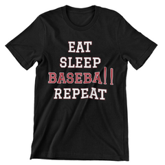 Eat Sleep Baseball Repeat T-Shirt - CraftNest - Digital Crafting and Art