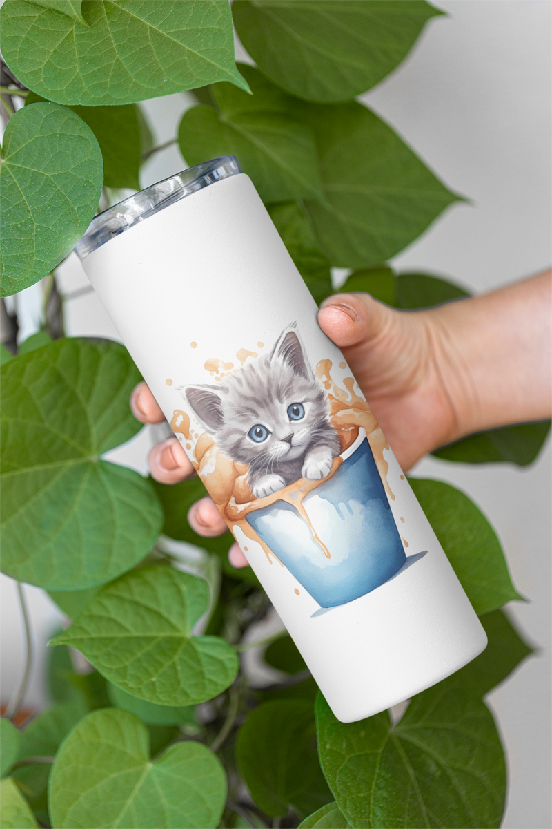 Kitten In A Cup Clipart - CraftNest