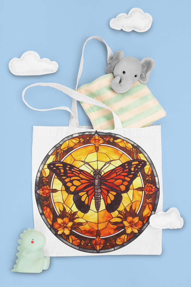 Stained Glass Butterflies Clipart - CraftNest