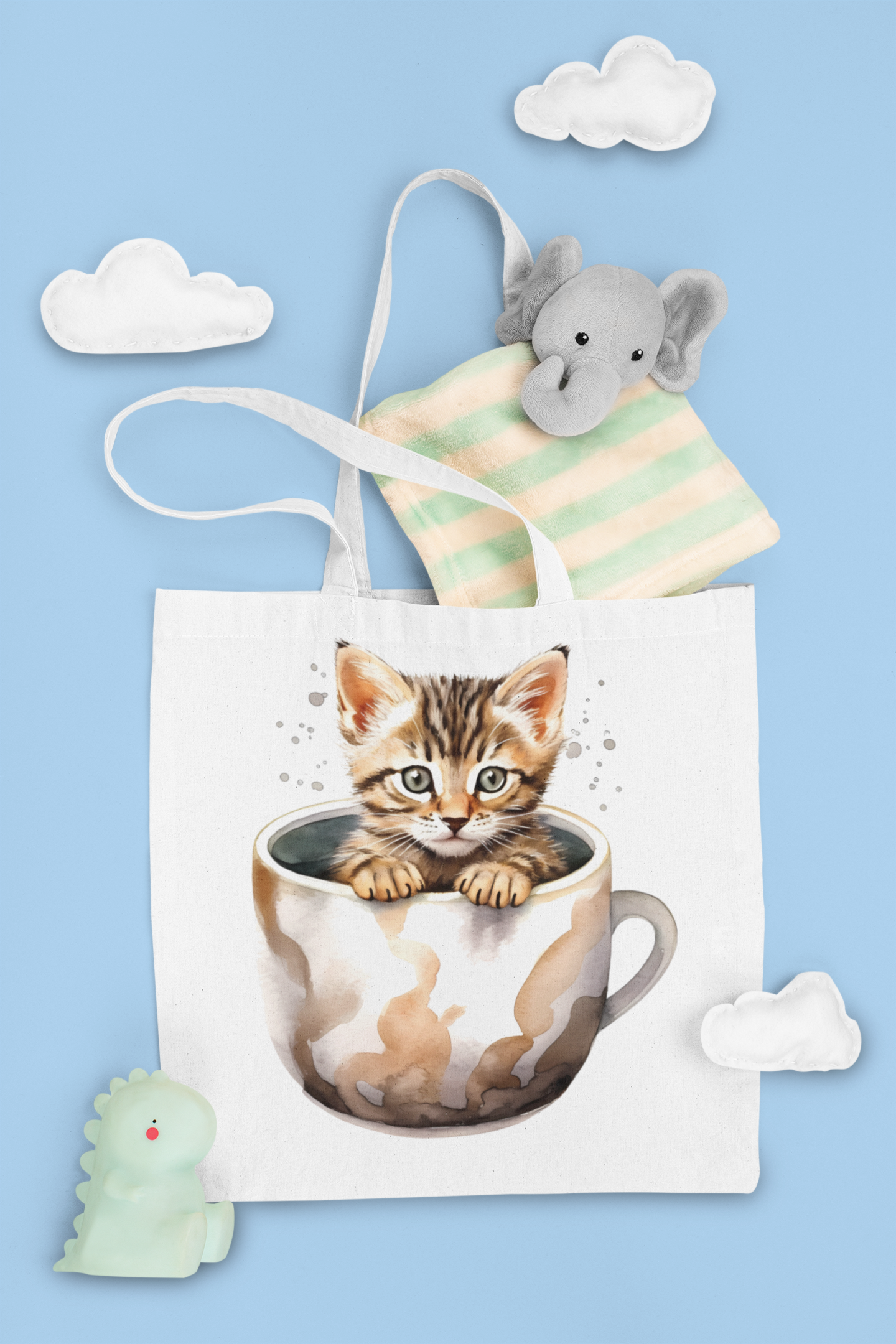 Kitten In A Cup Clipart - CraftNest