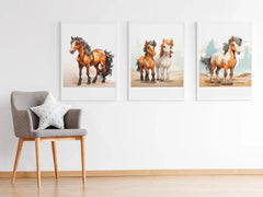 Cute Horses Clipart - CraftNest