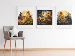 Sunflowers At Dusk Clipart - CraftNest
