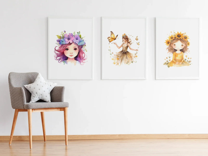 Flower Princesses Clipart - CraftNest