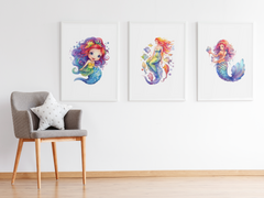 Rainbow Mermaids Clipart - CraftNest