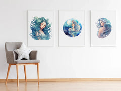 Moon Mermaids Clipart - CraftNest