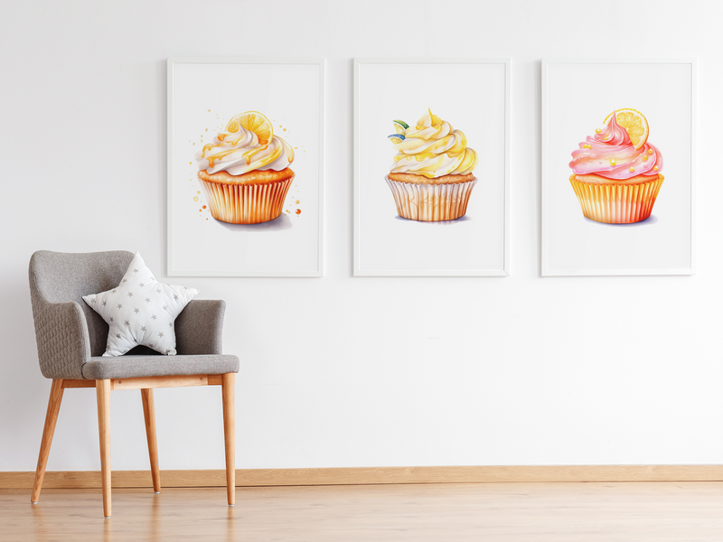 Lemon Cupcakes Clipart - CraftNest