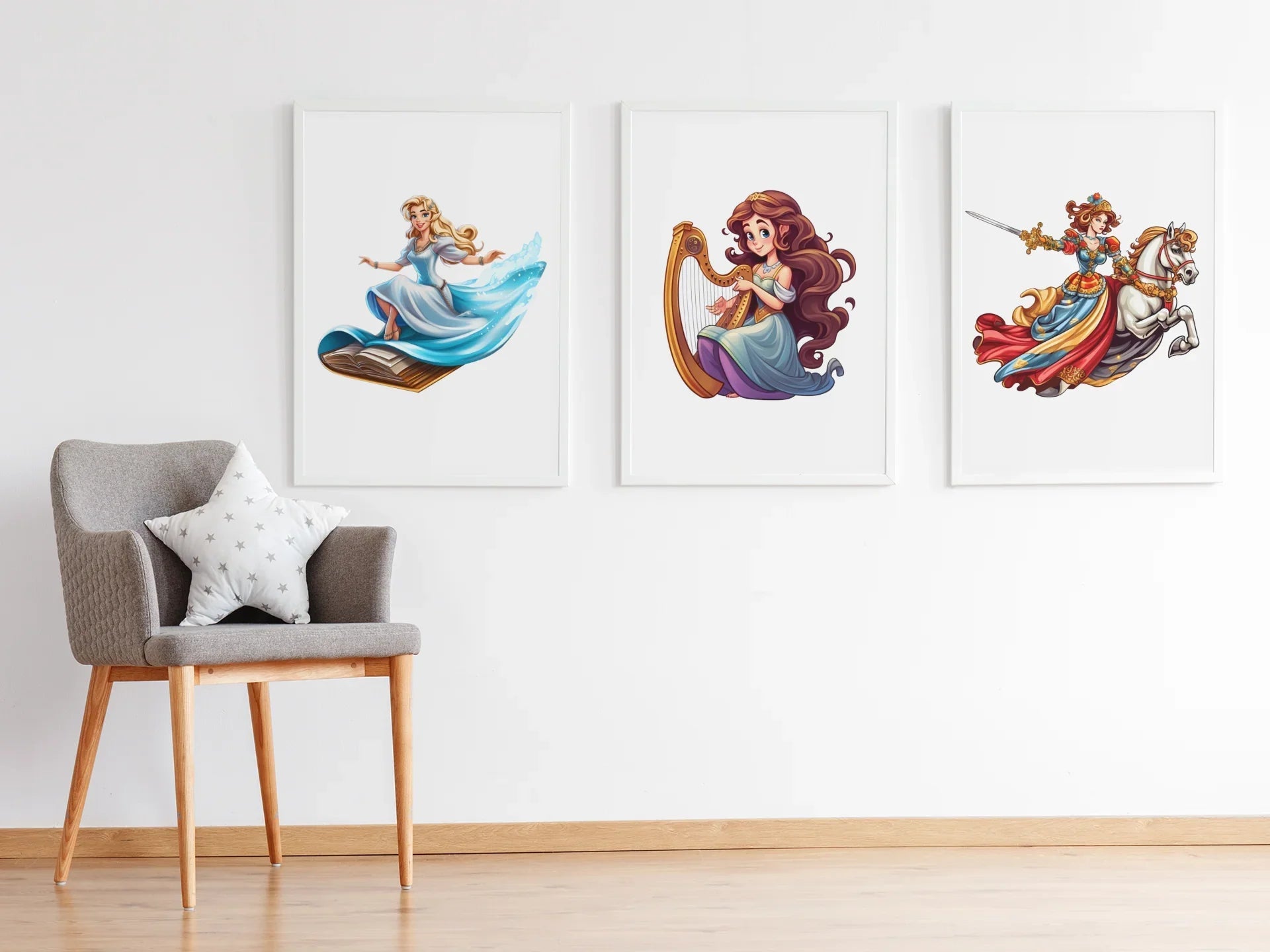 Comic Art Style Princesses Clipart - CraftNest