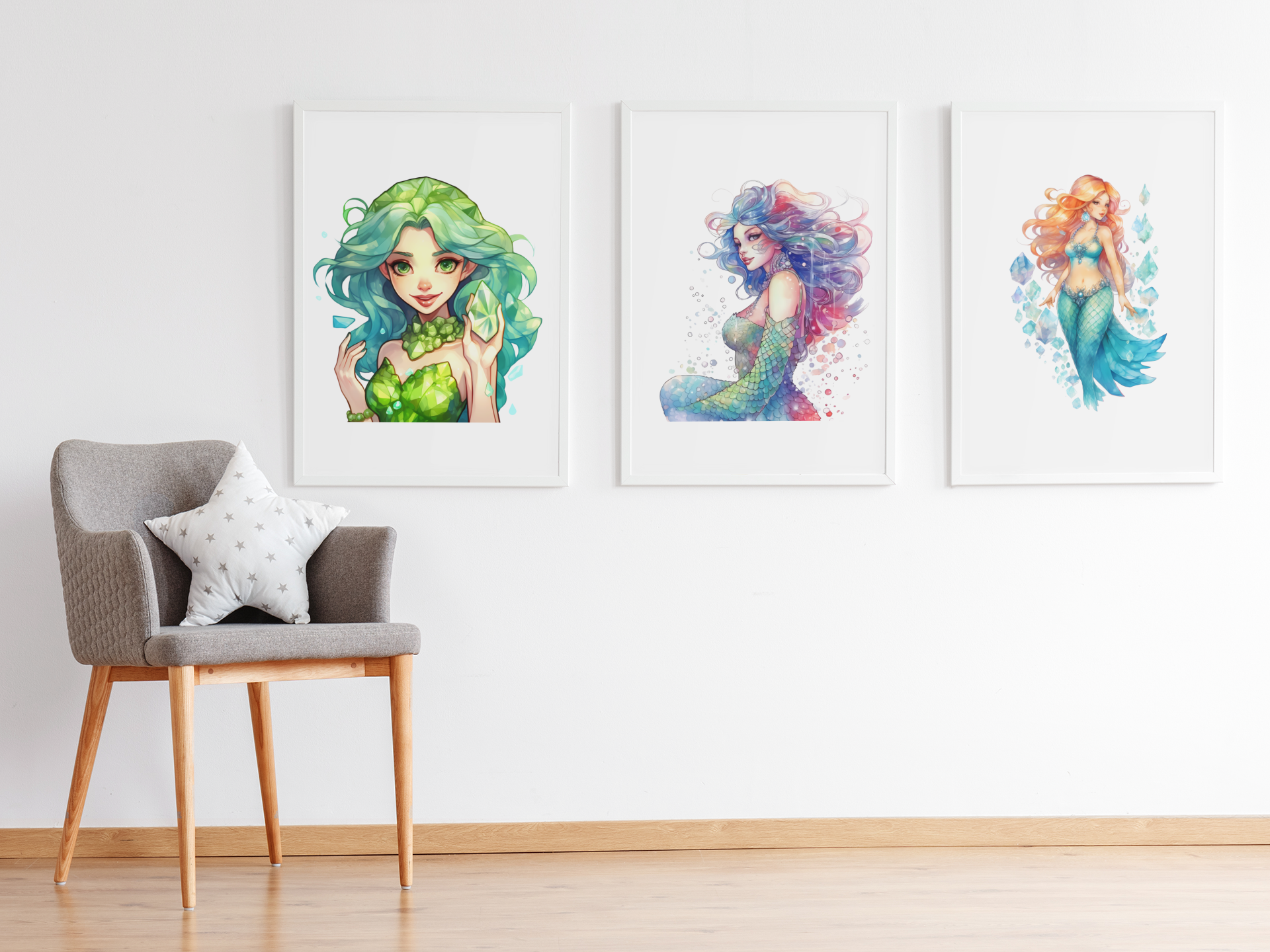 Crystal Mermaids Clipart - CraftNest