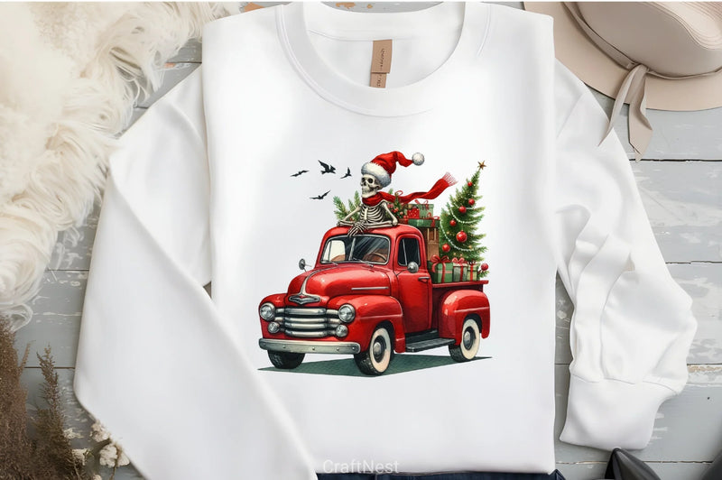 Christmas Truck Skeleton Clipart Bundle - CraftNest - Digital Crafting and Art