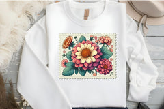 Vintage Chrysanthemums Stamps Clipart Bundle - CraftNest - Digital Crafting and Art