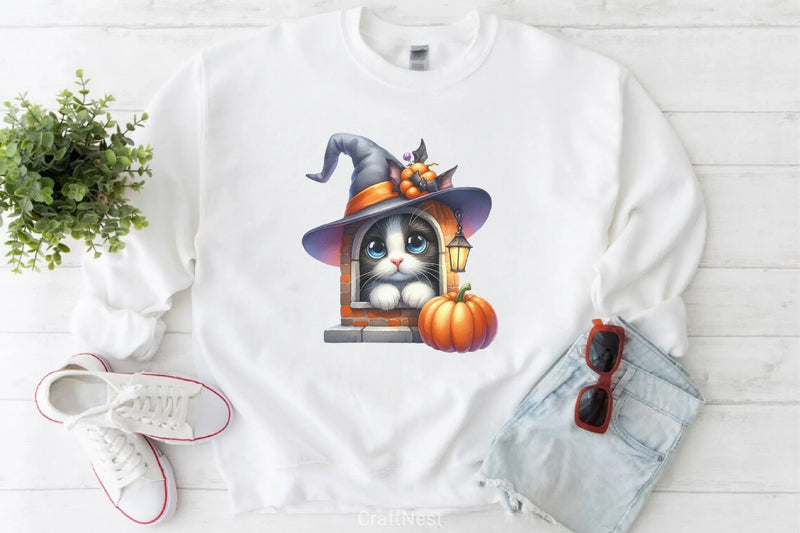 Halloween Cat Clipart Bundle - CraftNest - Digital Crafting and Art