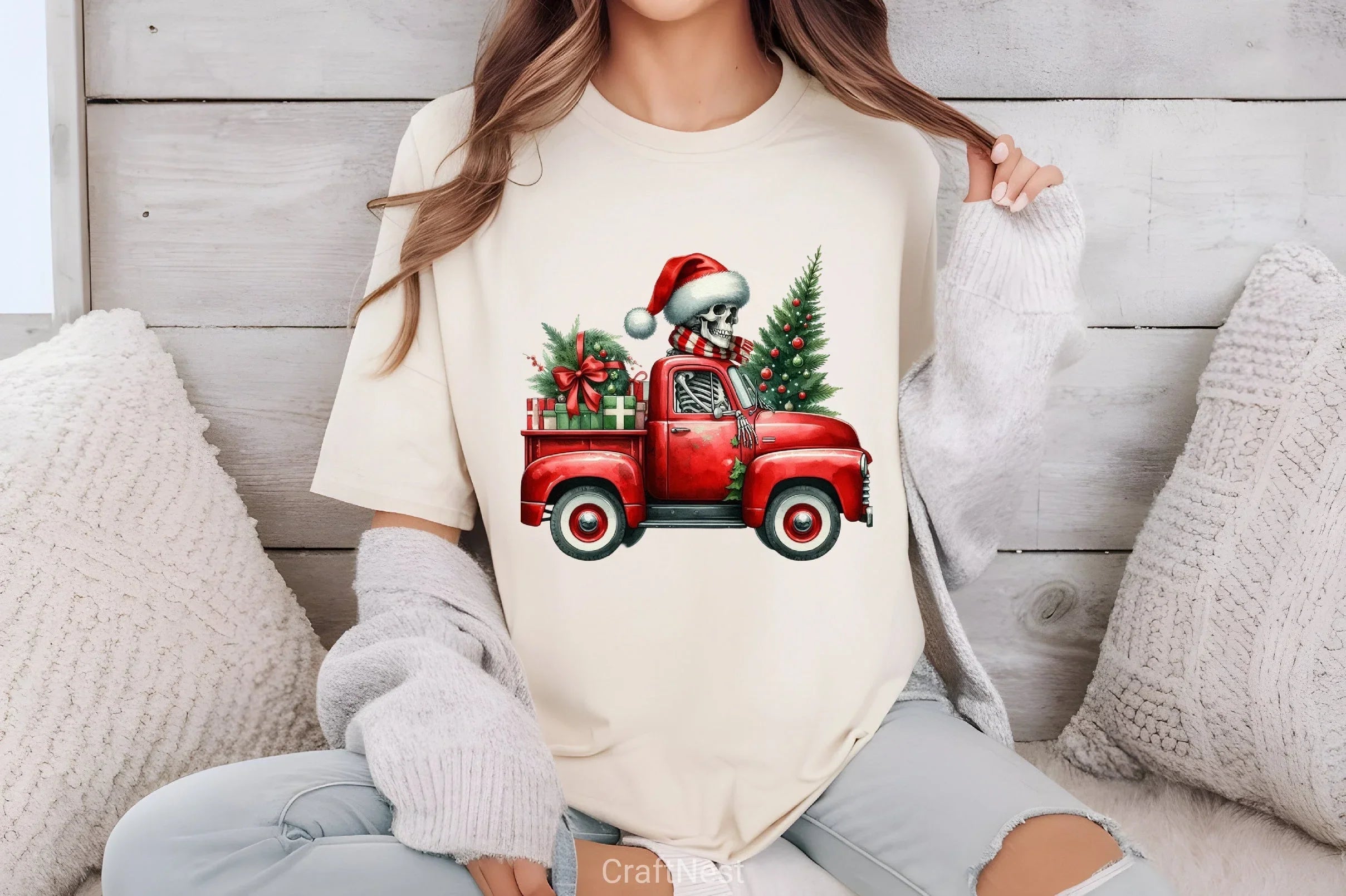 Christmas Truck Skeleton Clipart Bundle - CraftNest - Digital Crafting and Art