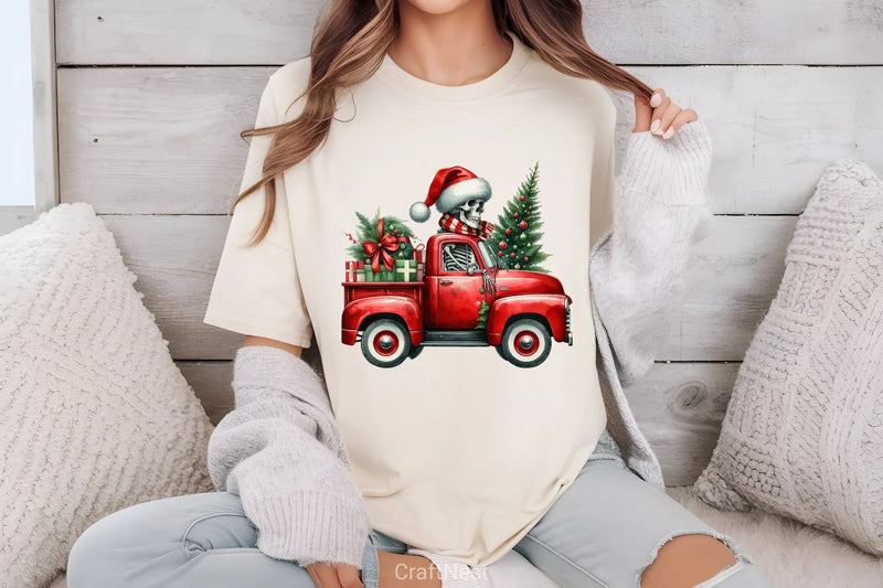 Christmas Truck Skeleton Clipart Bundle - CraftNest - Digital Crafting and Art