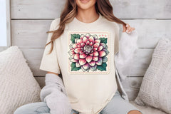 Vintage Chrysanthemums Stamps Clipart Bundle - CraftNest - Digital Crafting and Art