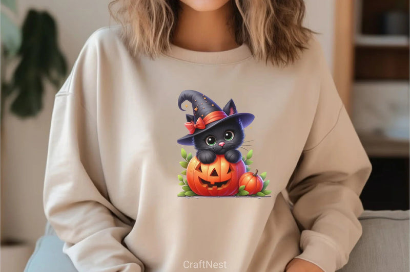 Halloween Cat Clipart Bundle - CraftNest - Digital Crafting and Art