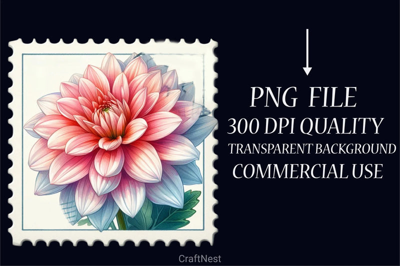 Vintage Chrysanthemums Stamps Clipart Bundle - CraftNest - Digital Crafting and Art