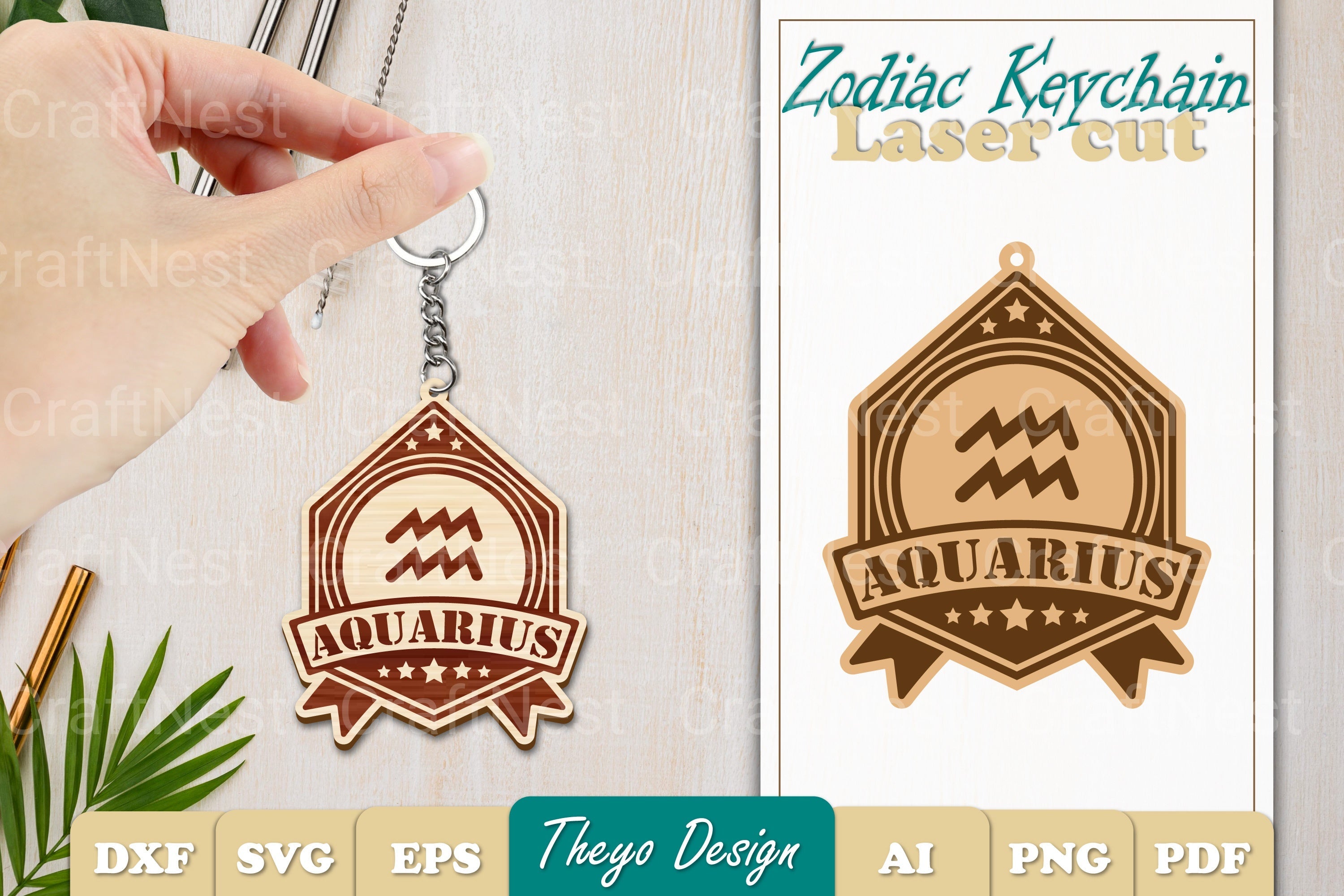 Zodiac Keychain SVG Bundle Collection