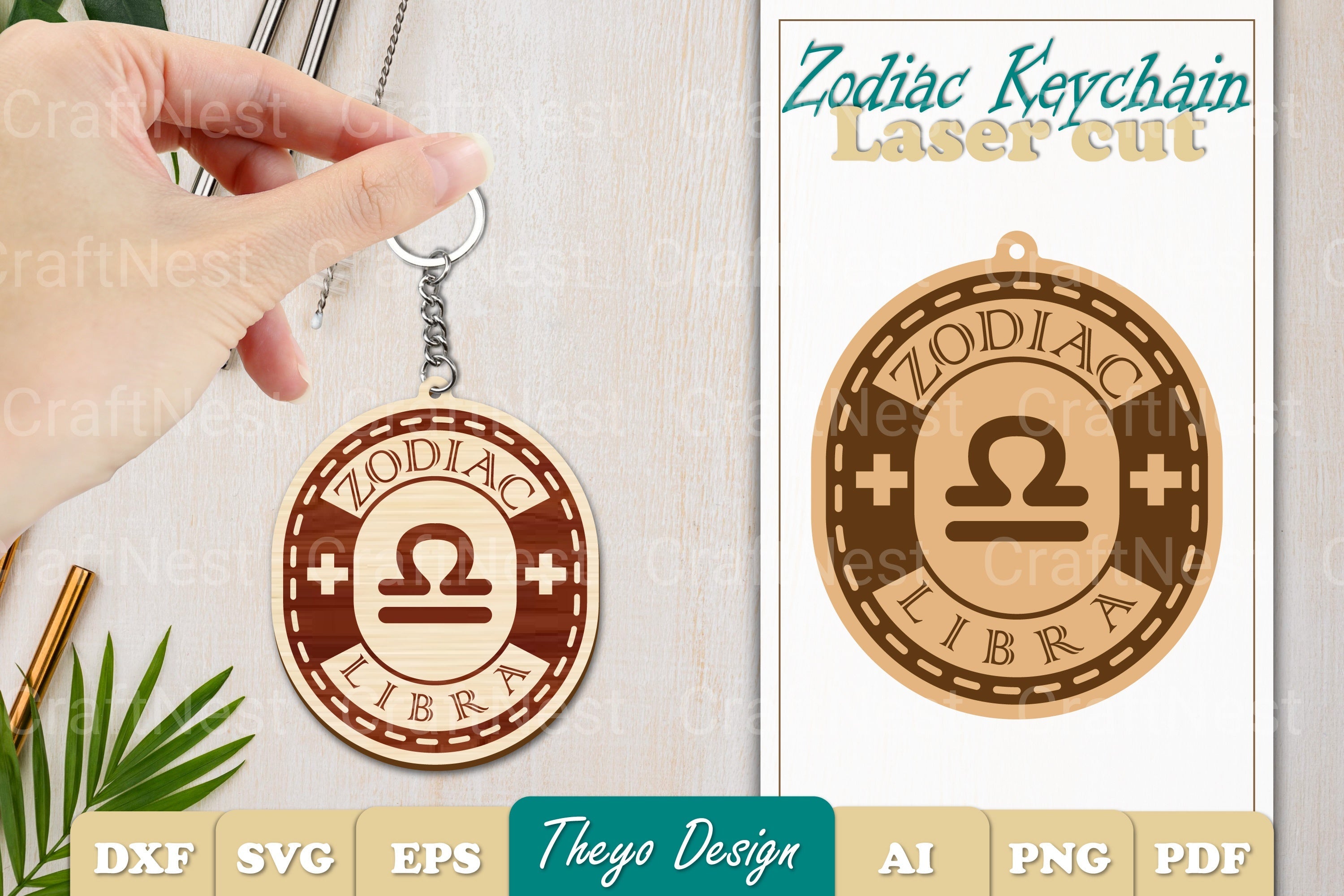 Zodiac Keychain SVG Bundle