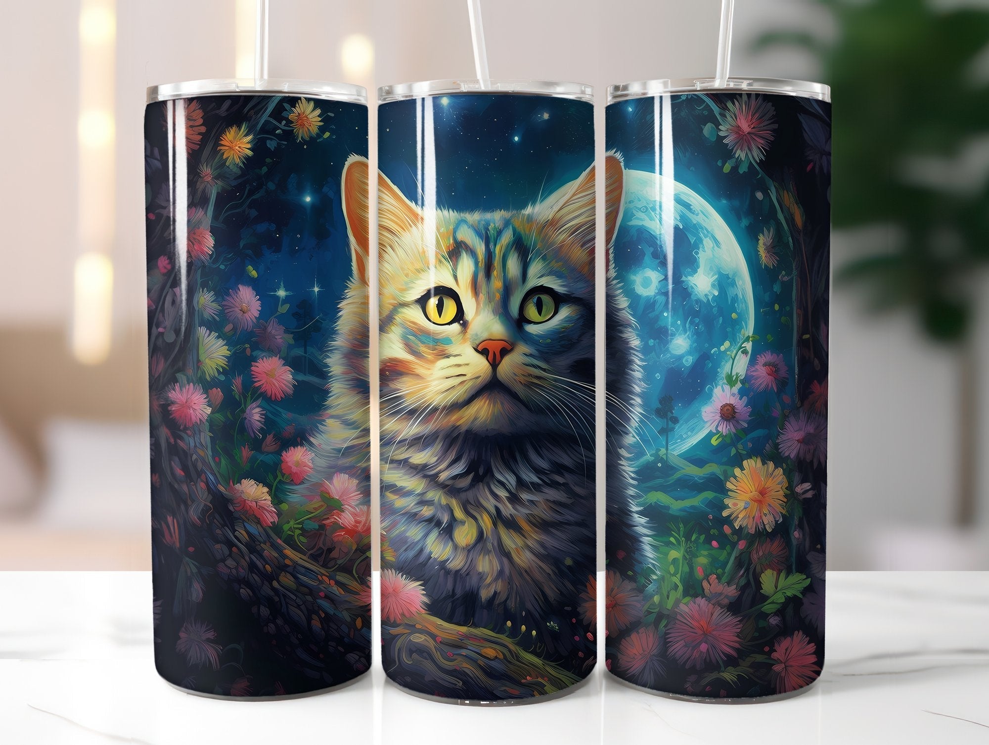 Moon Cats Tumbler Wrap - CraftNest