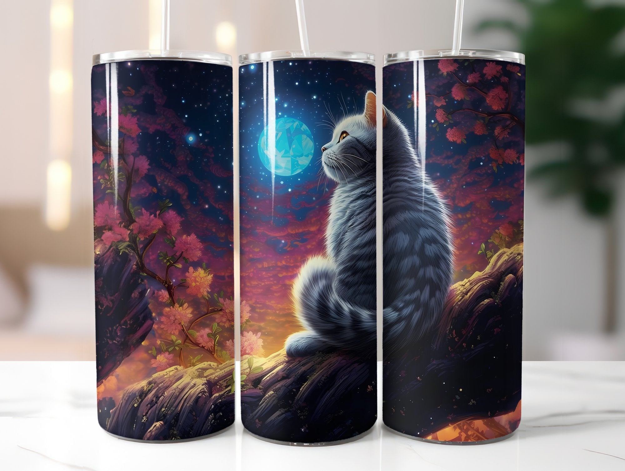 Moon Cats Tumbler Wrap - CraftNest