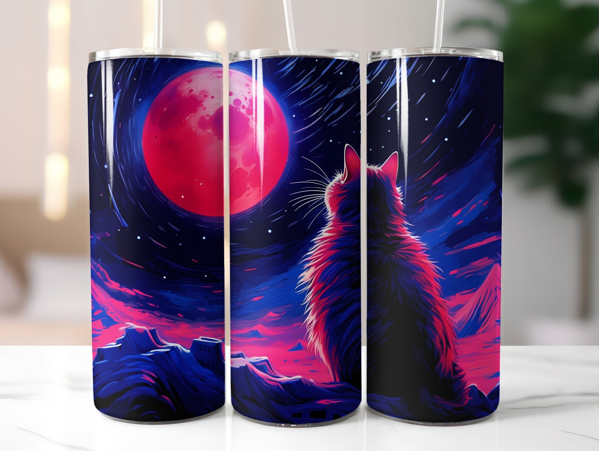 Moon Cats Tumbler Wrap - CraftNest