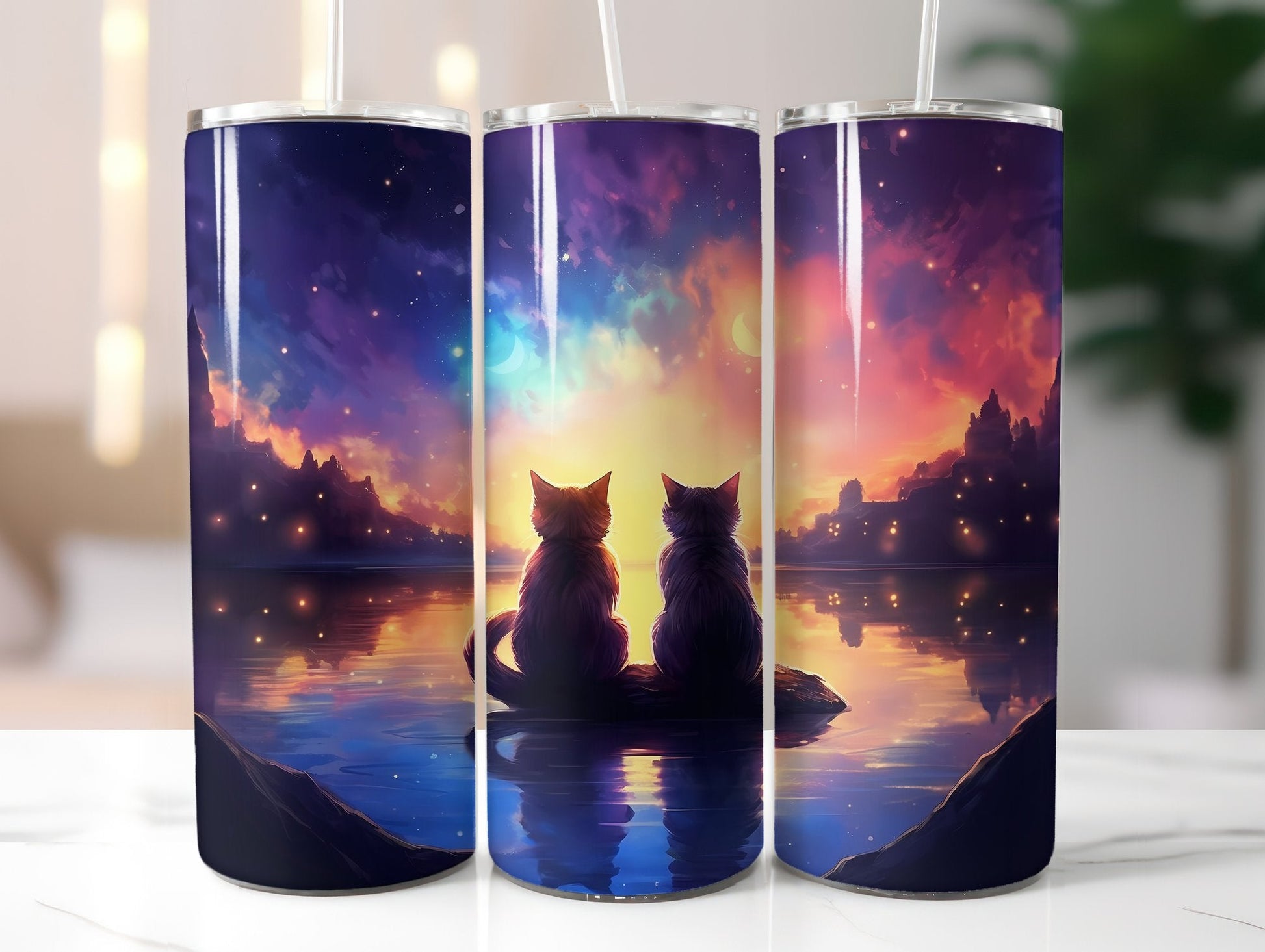 Moon Cats Tumbler Wrap - CraftNest