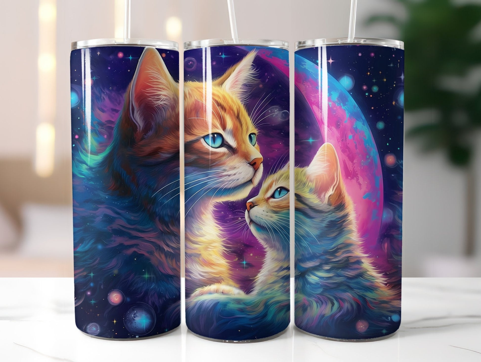 Moon Cats Tumbler Wrap - CraftNest