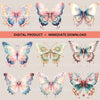 Boho Butterflies Clipart Bundle