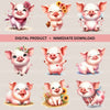 Cute Pigs Clipart Bundle
