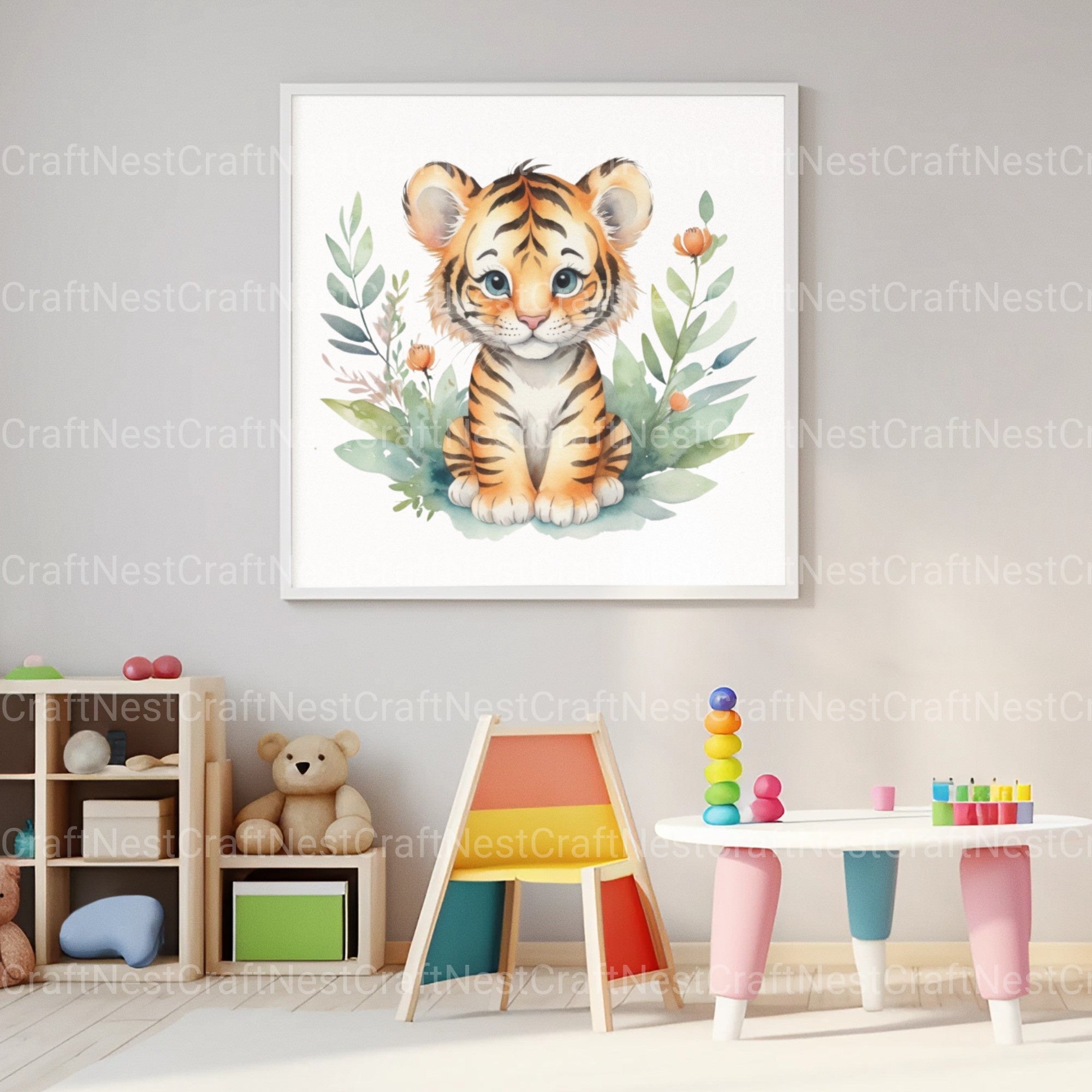 Cute Nursery Animals Clipart Bundle