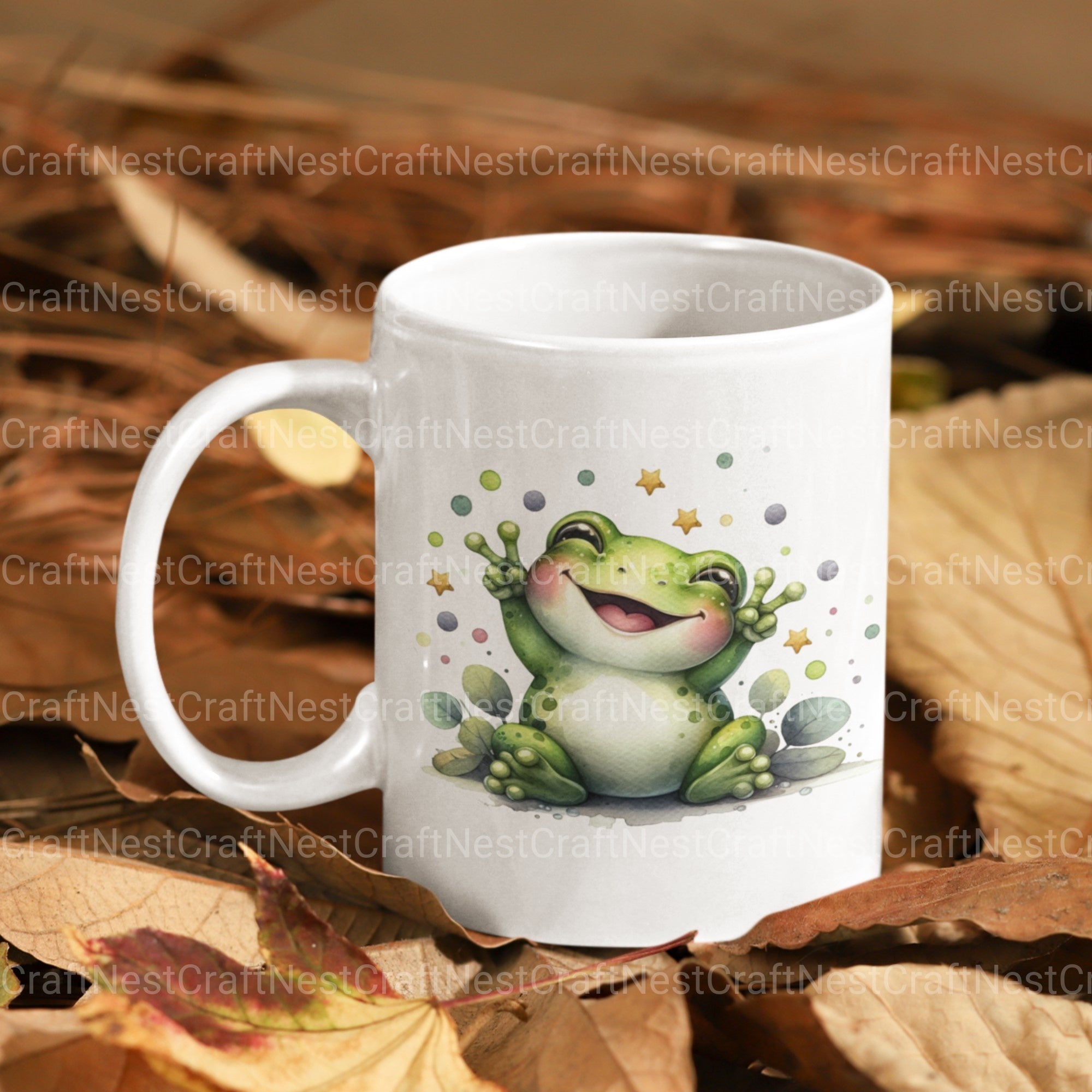 Cute Frog Clipart Bundle