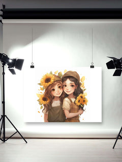 Best Friends Sunflower Flowers Clipart - CraftNest - Digital Crafting and Art