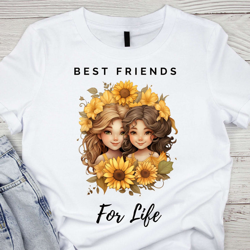 Best Friends Sunflower Flowers Clipart - CraftNest - Digital Crafting and Art