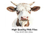 Cow Head Clipart Bundle
