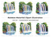Rainbow Waterfall Clipart Bundle