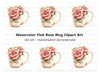 Elegant Pink Rose Clipart Bundle