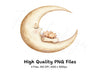 Dreamy Moon and Stars Clipart Bundle