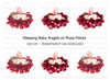 Sleeping Baby Angels on Rose Petals Clipart Bundle