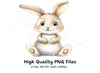 Cute Bunny Clipart Bundle
