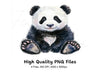 Cute Baby Panda Bear Clipart Bundle