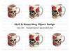 Skull Roses Clipart Bundle