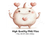 Cute Love Monster Clipart Bundle