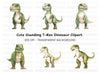 Cute Baby Rex Dinosaur Clipart Bundle
