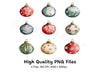 Christmas Ornaments Clipart Bundle
