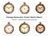 Antique Pocket Watch Clipart Bundle