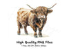 Majestic Highland Cattle Clipart Bundle