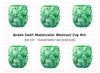 Green Swirl Patterned Jade Cup Clipart Bundle