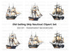Vintage Galleon Ship Clipart Bundle
