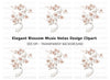 Cherry Blossom Music Notes Clipart Bundle