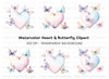 Hearts and Butterflies Clipart Bundle